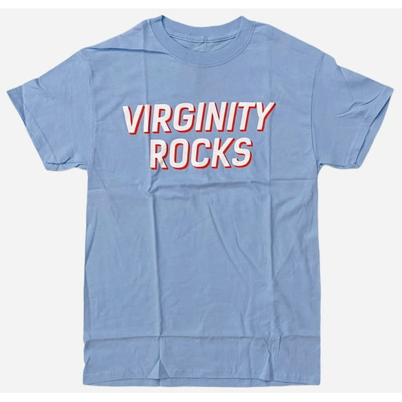 Danny Duncan Men's Virginity Rocks Rocas Graphic Tee T-Shirt (Medium, Light Blue (Virginity Rocks))