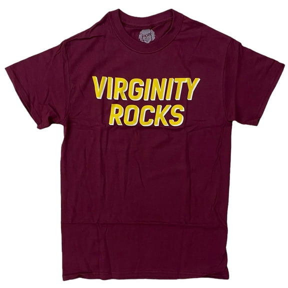 Danny Duncan Men's Virginity Rocks Rocas Graphic Tee T-Shirt (Small, Dark Red (Virginity Rocks))