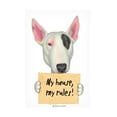 thumbnail image 1 of Danny Gordon Art 'White Bull Terrier with Sign' Canvas Art, 1 of 3