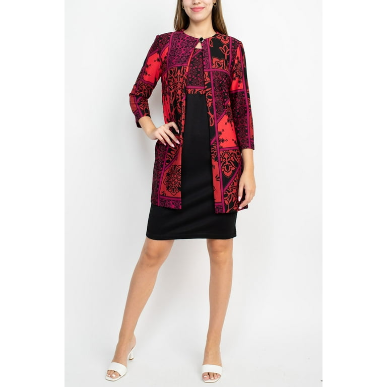 Danny Nicole Scoop Neck Sleeveless Multi Print Dress with