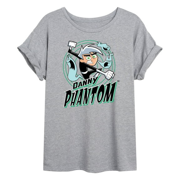 Danny Phantom - Danny Phantom Ghost Logo - Women's Oversized Graphic T-Shirt