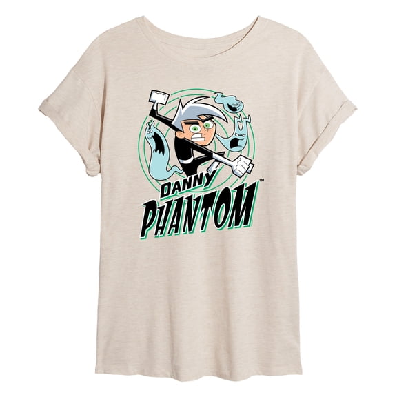 Danny Phantom - Danny Phantom Ghost Logo - Women's Oversized Graphic T-Shirt