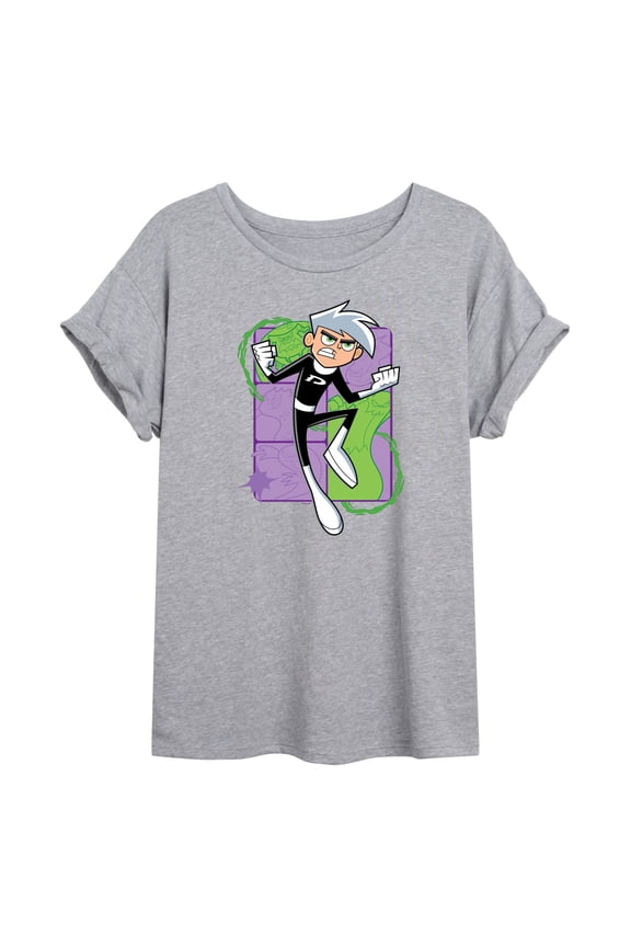 - Danny Phantom Jumping - Women's Oversized Graphic T-Shirt