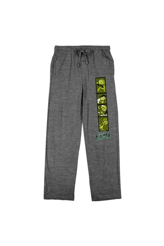 Danny Phantom Ghost Zone Men's Heather Gray Sleep Pants-Large