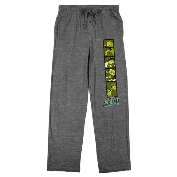 Danny Phantom Ghost Zone Men's Heather Gray Sleep Pants-XL
