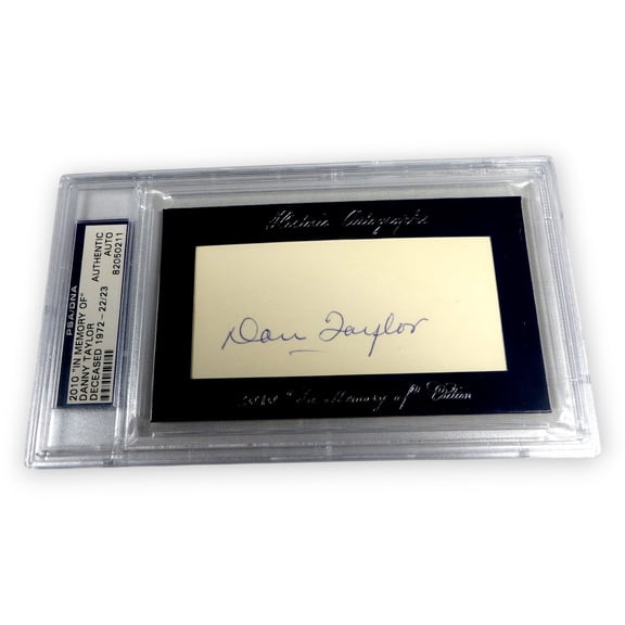 Danny Taylor Signed Autographed Cut Signature Cubs Dodgers 22/23 PSA Slabbed