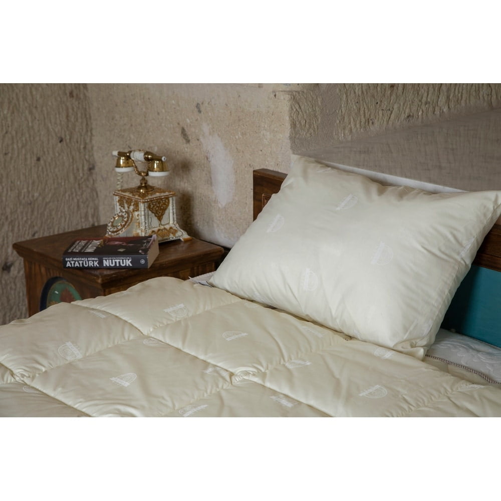 Danny Hypoallergenic Wool Filled Pillow with Cotton Cover, 20" x 26"