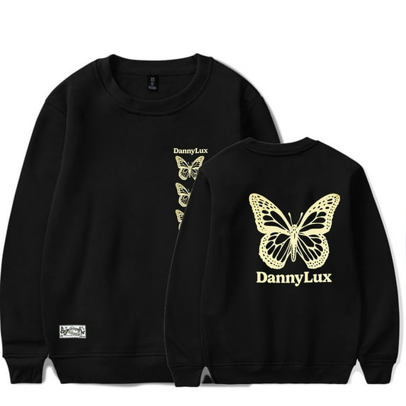 DannyLux BUTTERFLY Crew Neck Sweatshirt 2023 Concert Merch Popular Graphics sided Print Unisex Trendy Casual Streetwear Sweatshirt