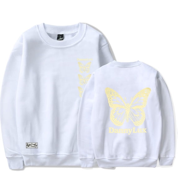 DannyLux BUTTERFLY Crew Neck Sweatshirt 2023 Concert Merch Popular Graphics sided Print Unisex Trendy Casual Streetwear Sweatshirt