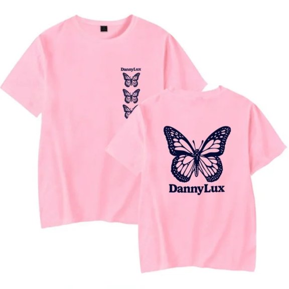 DannyLux Butterfly T-Shirt DLUX Album Merch Summer For Women/Men Unisex O-neck Short Sleeve Tee Streetwear