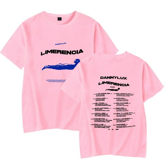 DannyLux LIMERENCIA Tour Shirt 2023 Concert Merch Popular Print Round Unisex Trendy Casual Short Sleeve Top