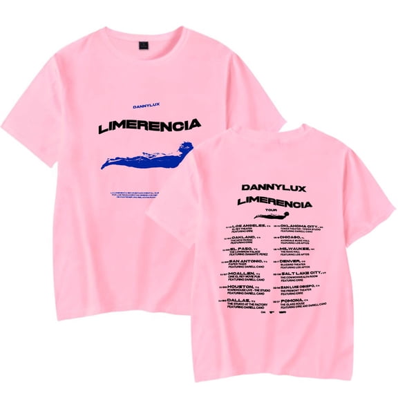 DannyLux LIMERENCIA Tour Shirt  2023 Concert Merch Popular Print Round Unisex Trendy Casual Short Sleeve Top