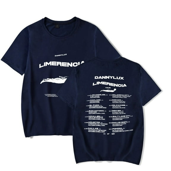 DannyLux LIMERENCIA Tour Shirt  2023 Concert Merch Popular Print Round Unisex Trendy Casual Short Sleeve Top
