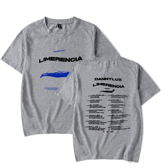 DannyLux LIMERENCIA Tour Shirt  2023 Concert Merch Popular Print Round Unisex Trendy Casual Short Sleeve Top