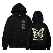 DannyLux Merch Butterfly Hoodie Long Sleeve Women Men Hooded Sweatshirt Fashion Clothes