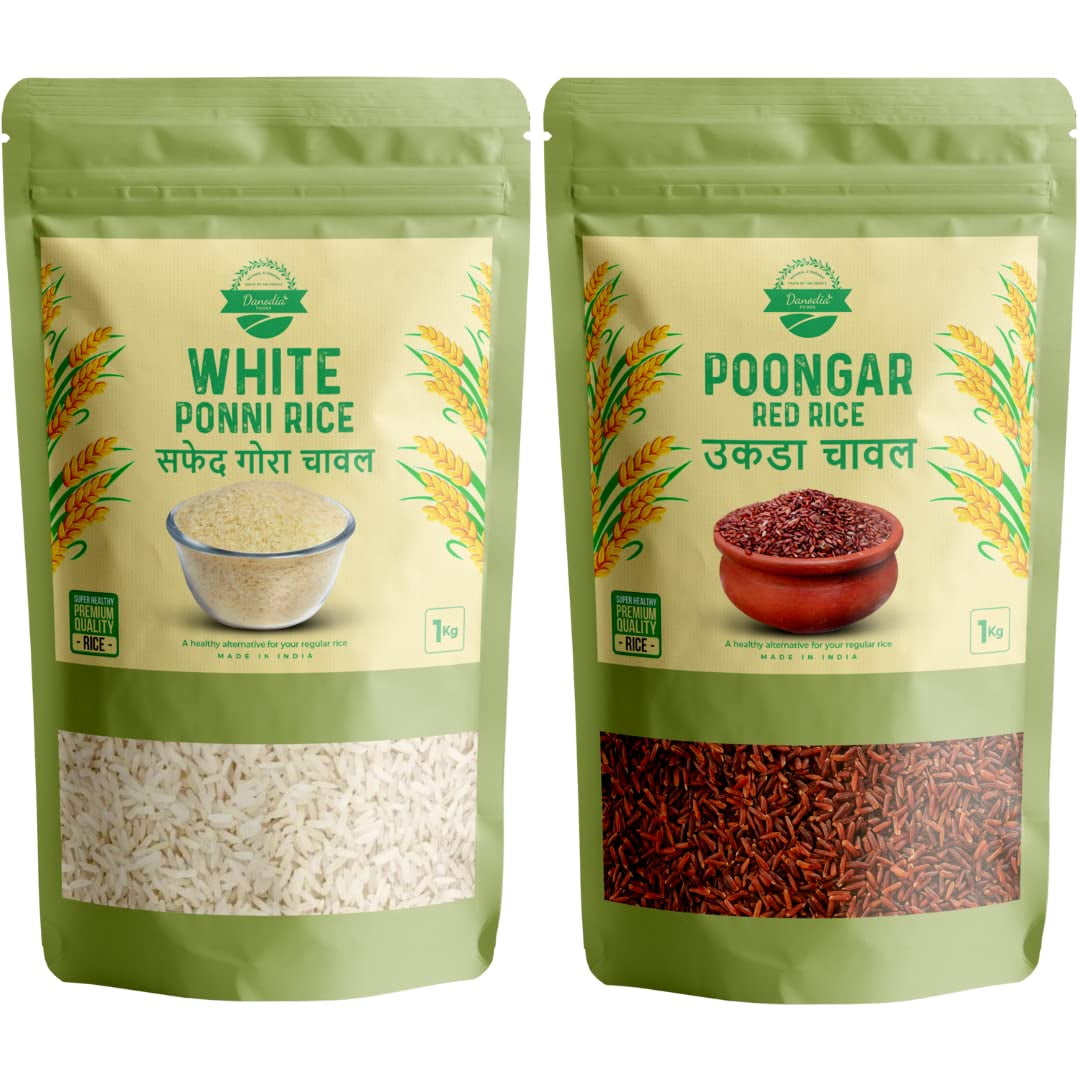 Danodia Foods 100% Organic Traditional Rice Pack | Poongar Red Rice ...