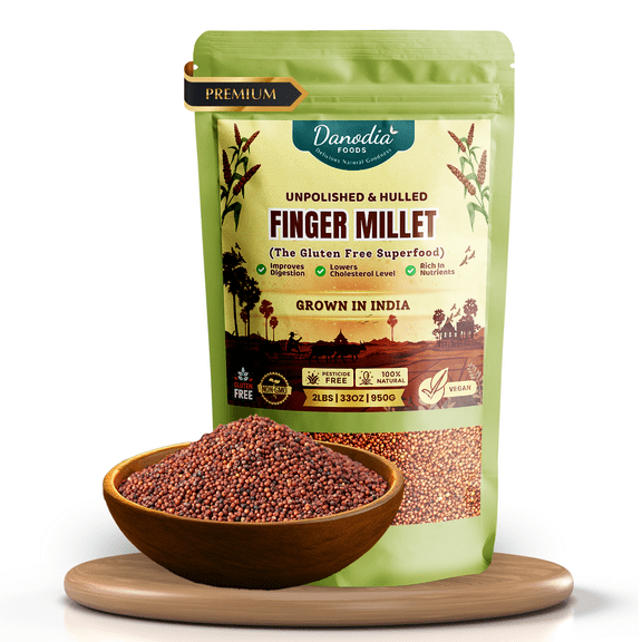 Danodia Foods Whole Grain Finger Millet (Ragi) - 2lbs (950g)