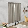 thumbnail image 1 of Danolaps Kitchen Valance Curtains,Rod Pocket Tier Curtains for Kitchen Living Room Farmhouse Cafe Curtains Window Treatments Room Waffle Weave Water Resistant Window Valances, 1 of 9