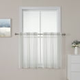 thumbnail image 1 of Danolaps Rod Pocket Tier Curtains for Kitchen Living Room Farmhouse Cafe Curtains,Sheer Valance Curtains Yarn Dyed Linen Textured Vertical Stripe Valance Curtains, 1 of 7