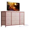 thumbnail image 1 of Danolapsi 10-Drawer Dresser,Wide Dresser for 55'' Long TV Stand Entertainment Center,Large Storage Tower Unit with Power Outlet,Fabric Storage Dressers for Bedroom,Hallway,Nursery,Closets, 1 of 9