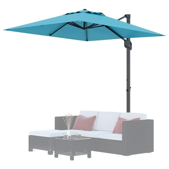 Danolapsi 10' x 10' Extra Large Square Cantilever Umbrella - UV Protection, Adjustable Tilt, Sturdy Base, Weather-Resistant Fabric,Easy Assembly