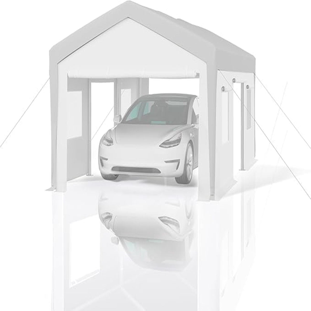 Danolapsi 10'x20' Replacement Canopy Cover Top Heavy-Duty Carport Cover，160G PE Waterproof & UV-Resistant Replacement Canopy Top Only Easy Installation(Frame Not Included)