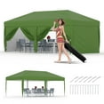 thumbnail image 1 of Danolapsi 10x20 Pop Up Canopy with 6 Sidewalls,Heavy Duty Outdoor Canopy Tent with Portable Roller Bag - 3 Adjustable Height, 4 Weight Bags, 8 Stakes & 6 Guy Ropes Included, 1 of 7