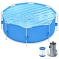 thumbnail image 1 of Danolapsi 118x 79 x 26 inch Rectangular Frame Pool Outdoor Backyard Above Ground Swimming Pool, 1 of 7