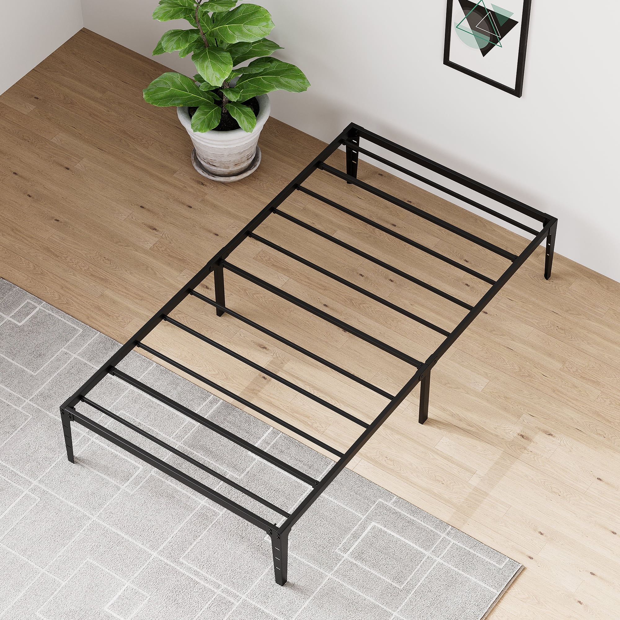 Danolapsi 14"Heavy Duty Full Size Metal Platform Bed Frame,Bed Frame