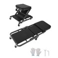 thumbnail image 1 of Danolapsi 2-in-1 Foldable Garage Creeper Shop Seat,36" z-Creeper Seat on Wheels, 330 LBS Capacity Automotive Mechanic Repair Under Car Rolling Creeper Seat with 6 Swivel Casters, 1 of 7