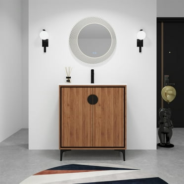 Danolapsi 24" /30" Bathroom Vanity with Top Sink, Modern Bathroom Storage Cabinet with 2 Soft Closing Doors, Single Sink Bathroom Vanity