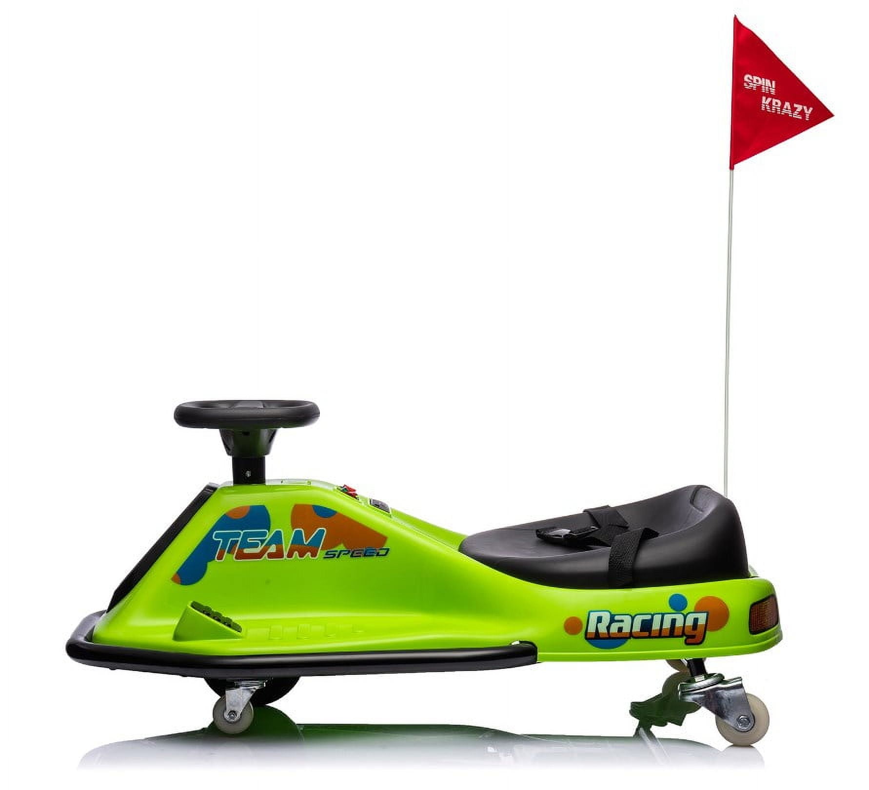 24V Green Electric Drift Go-Kart with Black Seat