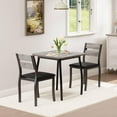 thumbnail image 1 of Danolapsi 3 Piece Dining Table Set for 2, Farmhouse Kitchen Table and Chair, Metal Frame Square Dining Room Table Set for Small Space, Apartment, Studio, 1 of 9