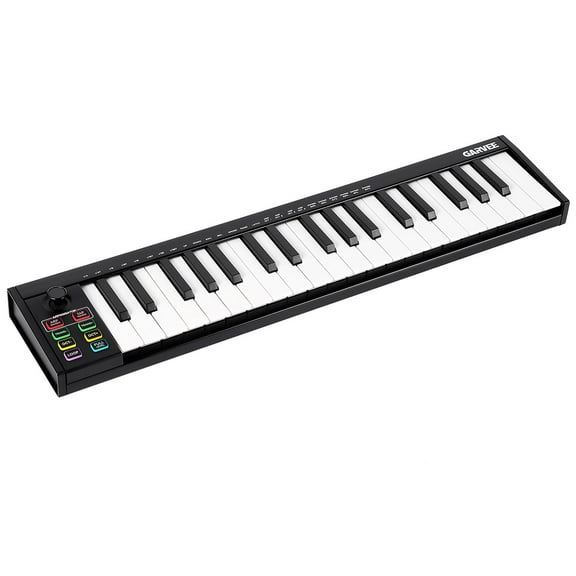 Danolapsi 37 Key MIDI Keyboard with DAW Integration, USB MIDI Keyboard Controller with 8 Drum Pads & OLED Display, Perfect for Professional Music Production
