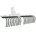 thumbnail image 1 of Danolapsi 60 Inch Landscape Rake for ATV/UTV, Heavy Duty Steel Rock Rake with 20 Removable Tines, U-Bolt Mount, Fits 2 Inch Receivers, Sectional Rake for Lawn, Garden, Yard, Farm, Field, 1 of 7