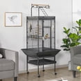 thumbnail image 1 of Danolapsi 61-inch Playtop Wrought Iron Large Parrot Bird Cages with Rolling Stand for Cockatiels Amazon Parrot Quaker Conure Parakeet Lovebird Finch Canary Small Medium Parrot Cage Birdcage, 1 of 9