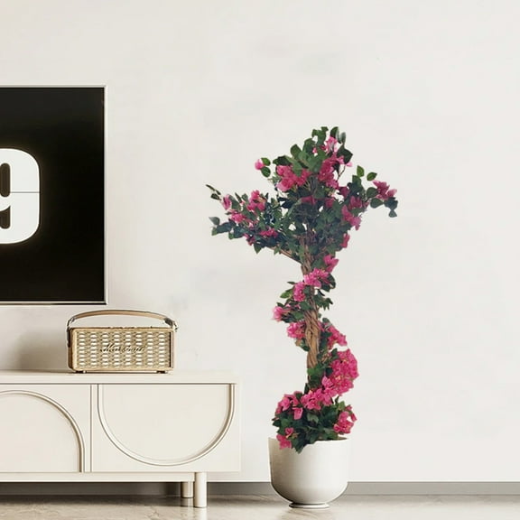 Danolapsi 6FT Bougainvillea Artificial Tree, Fake Bougainvillea Trees with Realistic Flowers and Leaves,Tall Fake Floor Plant in Pot for Indoor Outdoor Home Office Decor