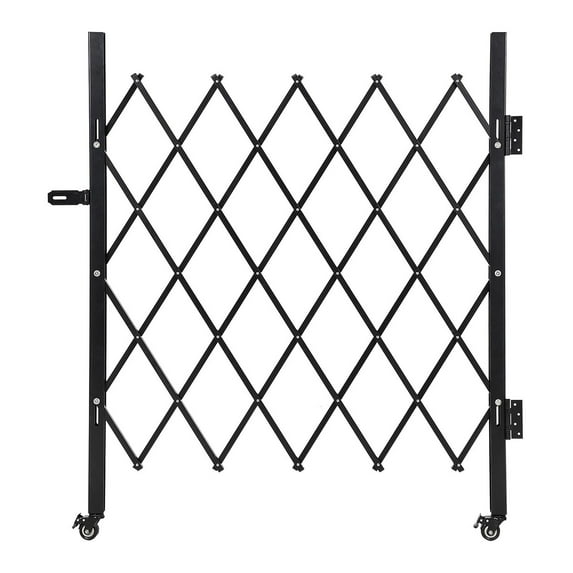 Danolapsi 6FT Expandable Safety Barricade,Retractable Fence for Driveway,124cm Height 4 Carbon Steel Retractable Folding Barrier for Driveway, Pool, Garage, Industrial Use