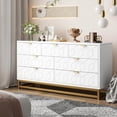 thumbnail image 1 of Danolapsi 7 Drawer Dresser for Bedroom, 53.5” Dresser Organizer with Golden Metal Handle and Legs, Modern Chest of Drawers, Large Dresser for Closet, Hallway, Entryway, 1 of 5