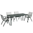 thumbnail image 1 of Danolapsi 71" Modern Outdoor Dining Table with Umbrella Hole,Marine-Grade Aluminum Patio Table,Weatherproof & Rust-Proof Design for Restaurants,Backyards,Poolside,Scratch-Resistant,Table only, 1 of 6