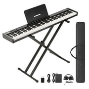 Danolapsi 88 Key Keyboard Piano,Full-Size Electric Keyboard Piano for Beginners,Portable Electric Piano with Pedal,Headphones,Handbag,Bt,USB MIDI