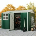 thumbnail image 1 of Danolapsi 8X10 FT Storage Shed with Cross Windows & Double Doors, 450 Cu Ft Large Outdoor Tool Shed, Garden Shed for Riding Mower, Bike, Lawn Equipment(ship in 2 boxes)，Floor not included, 1 of 8