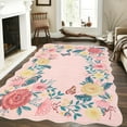 thumbnail image 1 of Danolapsi Area Rugs for Living Room,Non Slip Washable Rug Soft Floral Irregular Floor Cover Indoor Low Pile Scalloped Area Rug Foldable Thin Rugs for Bedroom Dining Room Nursery Home Office, 1 of 8