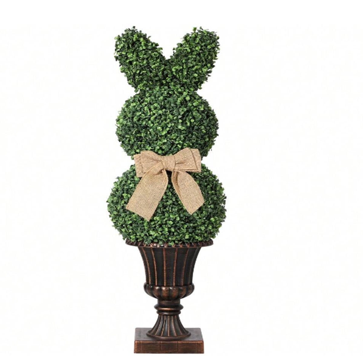 Danolapsi Artificial Rabbit-Shaped Bowknot Topiary Tree UV-Resistant ...