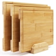 thumbnail image 1 of Danolapsi Bamboo Cutting Board Set of 3, Kitchen Cutting Board Set With Holder, Chopping Board Set With Deep Juicy Groove and Back Inner Handles for Meat, Vegetables and Fruit, 1 of 7