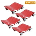 thumbnail image 1 of Danolapsi Car Dolly Set of 4 with 6000 lbs Capacity,Heavy Duty Carbon Steel Car Mover with Antiskid Plate & 360 Degree Rotatable Wheel,Tire Wheel Dolly Car 16"*13",Red, 1 of 6