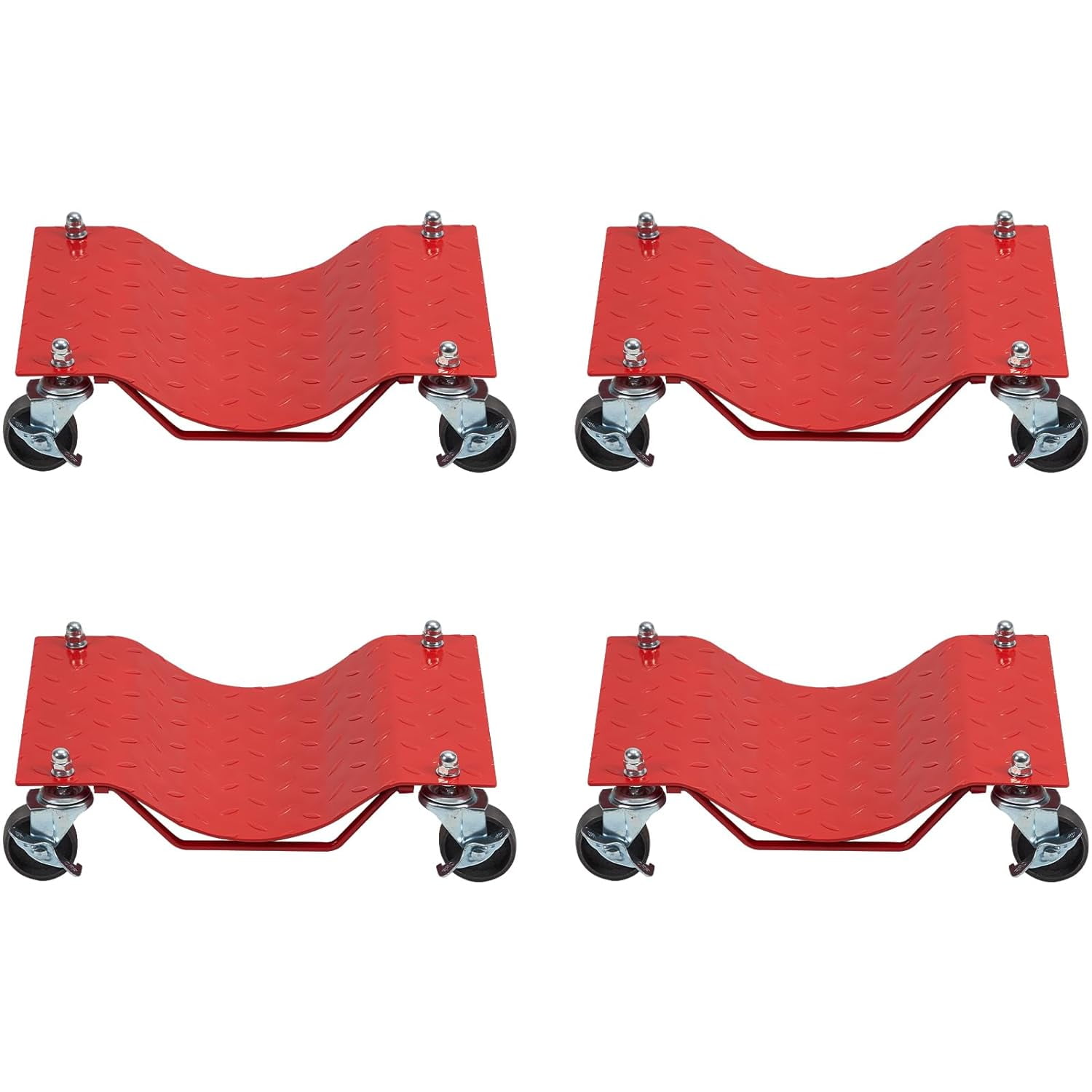 Danolapsi Car Dolly,Wheel Dolly Set of 4 Pack,6000 lbs Steel Heavy Duty