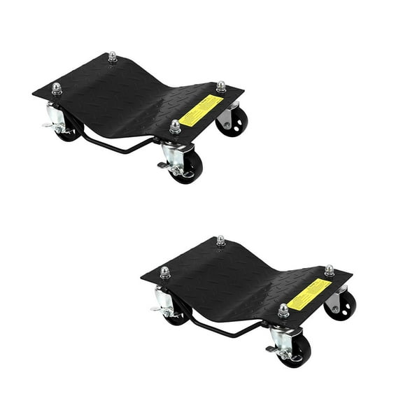 Danolapsi Car Wheel Dolly Set of 2,4000 LBS/1814 Kg Car Moving Cart with Brakes, Heavy Duty Vehicle Dolly, Fits Cars, Motorcycles, SUVs, Trucks & ATVs - Garage & Repair Shop