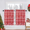 thumbnail image 1 of Danolapsi Christmas Rod Pocket Curtain Valance,Christmas Decoration Thermal Insulated Curtains with Christmas Tree and Deer Printed Pattern  Blackout Curtains for Kitchen Bathroom Living Room, 1 of 7