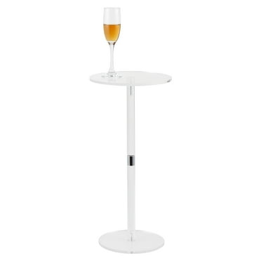 Danolapsi Clear Acrylic Drink Table for Small Spaces,10" L x 10" W x 21.3" H,Round Side Table,Drink Side/End Table for Living Room,Bedroom, Office,Durable,Scratch-Resistant Acrylic Furniture,Round
